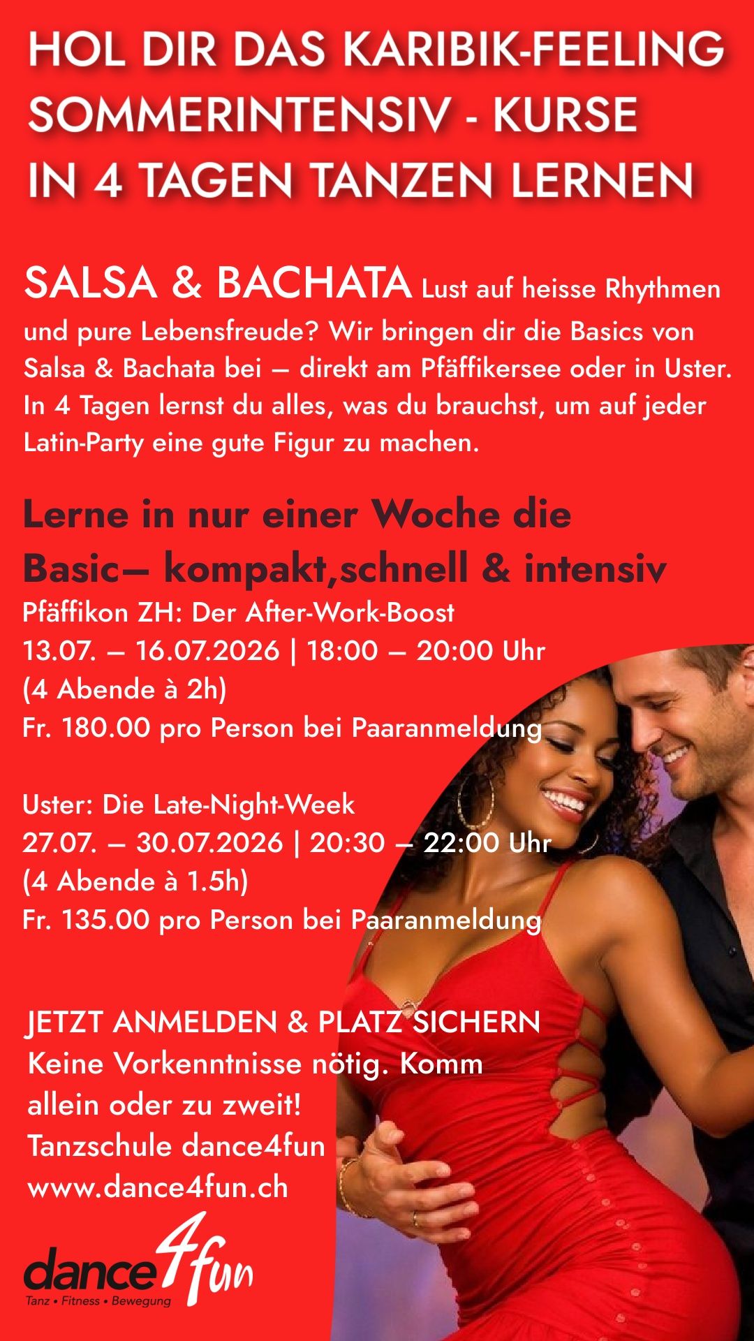 Tanzkurs Bachata und Salsa
